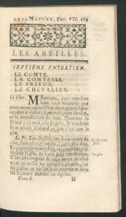 Septième entretien. Les Abeilles.