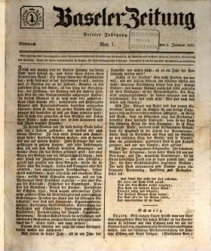 Basler Zeitung. 3, 3. 1833