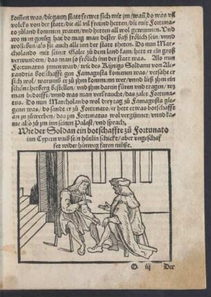 Wie der Soldan ein botschaffte zu Fortunato inn Cypern umb sein hütlin schickt ...