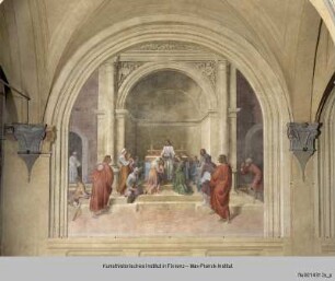 Szenen aus dem Leben des heiligen Philippus Benitius : Verehrung der Reliquien des Heiligen Philippus Benitius durch die Florentiner