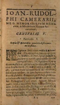 Sylloges Memorabilium Medicinae Et Mirabilium Naturae Arcanorum, Centuriae ..., 5