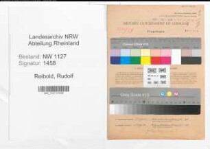 Entnazifizierung Rudolf Reibold , geb. 01.10.1909 (Dentist)