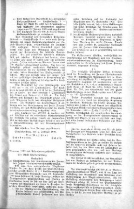 In nicht öffendlicher Sitzung (48), 10. Februar 1909