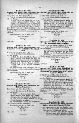 In nicht öffentlicher Sitzung (169,170,171,172,173,174,175.), 17. April 1907