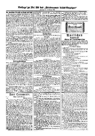 Beilage zu Nr. 39