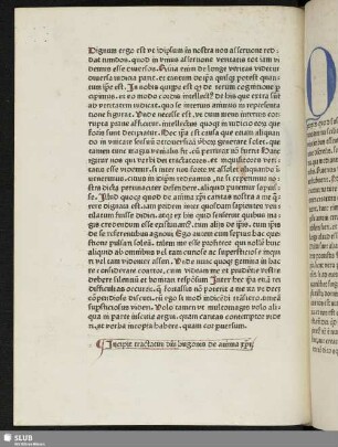 Incipit tractatus domini hugonis de anima christi.
