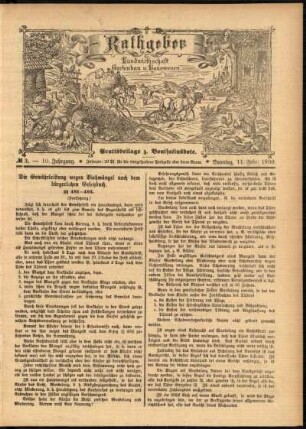 Ausgabe vom Sonntag, den 11. Februar 1900.