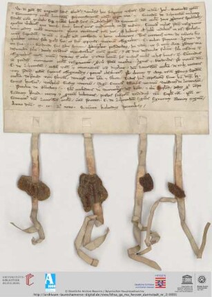 Urkunde : Vergleich zwischen Kloster Lorsch und Konrad von Lichtenstein