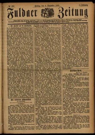 Ausgabe vom Freitag, den 04. Dezember 1891.