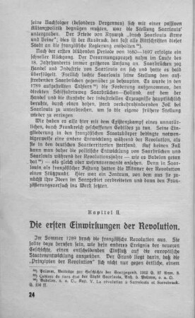 II. Kapitel. Die ersten Einwirkungen der Revolution