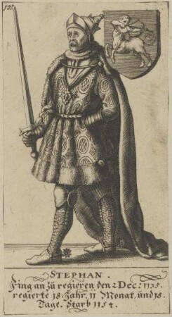 Bildnis von Stephan, König von England