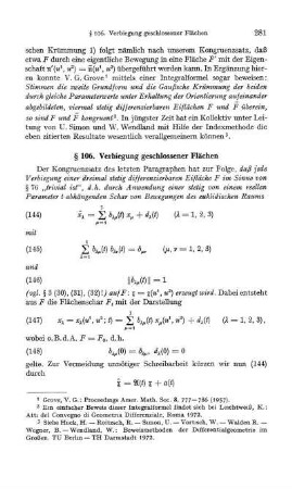 § 106. Verbiegung geschlossener Flächen