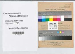 Entnazifizierung Sophie Mestmacher , geb. 14.08.1922 (Lehrerin)