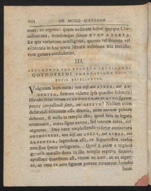 III. Argumenta Pro Vulgata Lectione Et Gothofredi Emendatione Facientia Refelluntur.