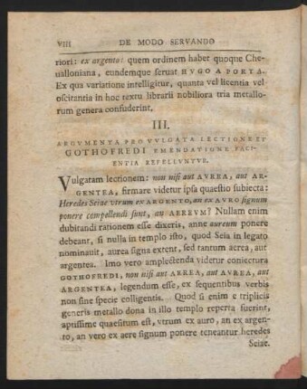 III. Argumenta Pro Vulgata Lectione Et Gothofredi Emendatione Facientia Refelluntur.