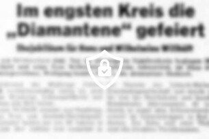 Im engsten Kreis die "Diamantene" gefeiert