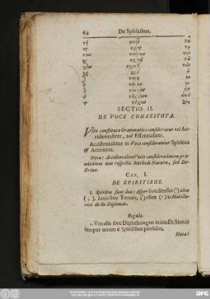 Sectio II. De Voce Constituta.