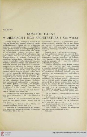 2: Kościół farny w Ziębicach i jego architektura z XIII wieku