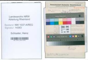 Entnazifizierung Heinz Schlueter , geb. 00.00.0000 (Angestellter)