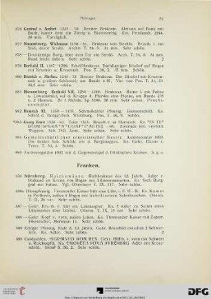 Franken (Nr. 886-941)