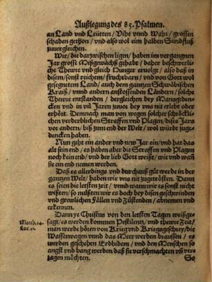 Der 85 Psalm auf den newen Jahrstag ...
