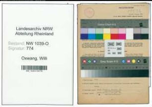 Entnazifizierung Willi Oxwang , geb. 03.04.1900 (Beamter)