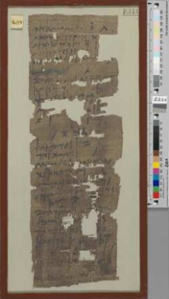 Fragment eines Zenon-Papyrus