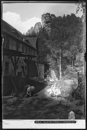 Gasthof Ottomühle im Rosenthal-Bielatal mit Daxenstein