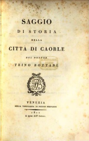 Saggio di storia della città di Caorle