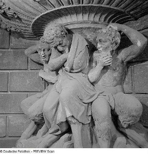 Wandbrunnen : Dresden. Zwinger. Wandbrunnen (1701/1800) am Deutschen Pavillon