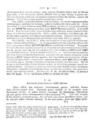 §. 15. Lectionum samaritanarum classis septima.