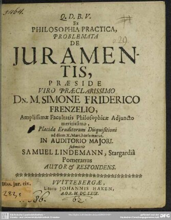 Problemata de juramentis