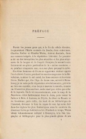 Lettres de Charles Weiss à Charles Nodier publiées par Léonce Pingaud