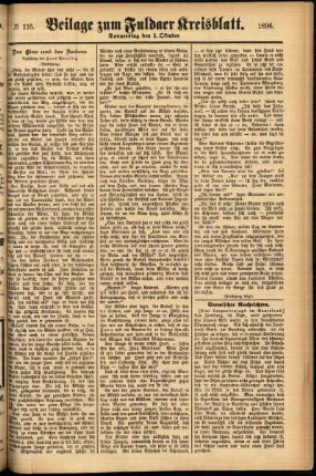 Zweite Ausgabe vom Donnerstag, den 01. Oktober 1896.