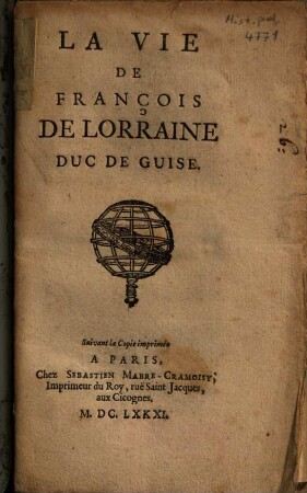 La Vie De François De Lorraine Duc De Guise
