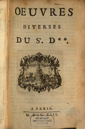 Oeuvres diverses