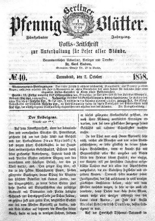No. 40, Sonnabend, den 2. October