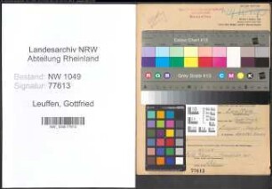 Entnazifizierung Gottfried Leuffen , geb. 10.11.1894 (Kaufmaennischer Angestellter)