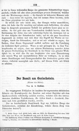 Der Basalt am Gorischstein