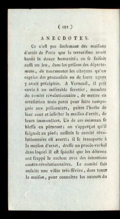 Anecdotes.
