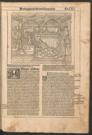 Epistola sancti Heronymi presbyteri ... de libris salomonis.