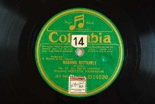 Madama Butterfly : No. 14; Un bel di vedremo / (Puccini)