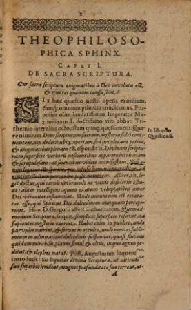 Theologico-philosophica Sphinx : Promens Et Proponens pia, erudita ac arguta aenigmata sive scrupos, ex variis tum sacris tum profanis authoribus comportatos ...