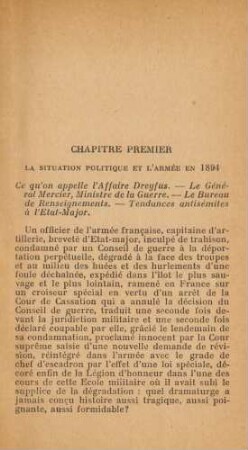 Chapitre Premier La Situation Politique Et L'Armeée En 1894