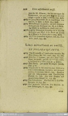 Libri miscellanei et omissi