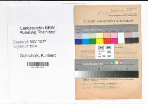 Entnazifizierung Kunibert Gottschalk , geb. 21.12.1912 (Angestellter)