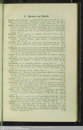 G. Sprache und Schrift