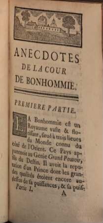 Anecdotes De La Cour De Bonhommie. 1
