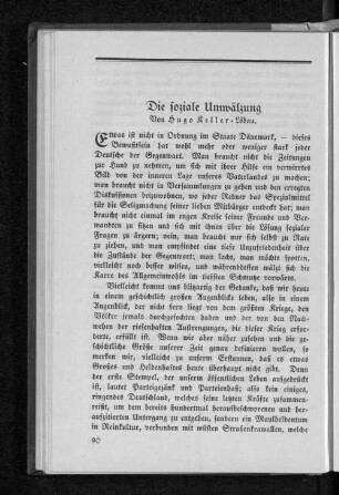 Die soziale Umwälzung