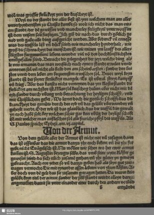 Von der Armut